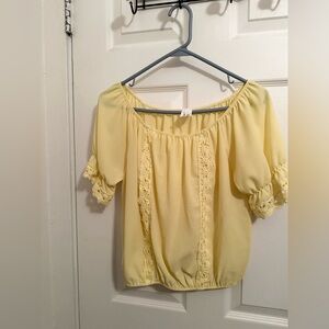 Girl off the shoulder crop top